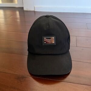 Boys - Dolce & Gabbana Black Cap with Metal Logo